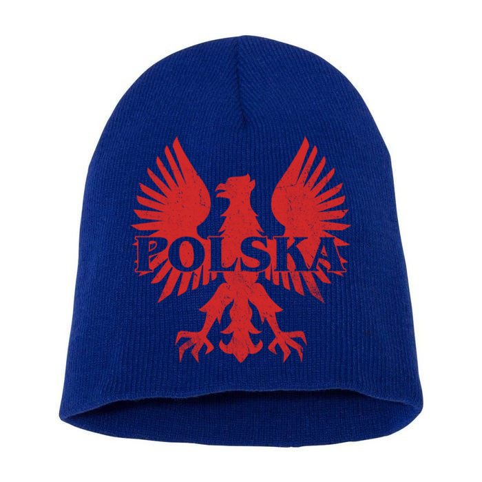 Polska Polish Eagle Funny Gift Short Acrylic Beanie