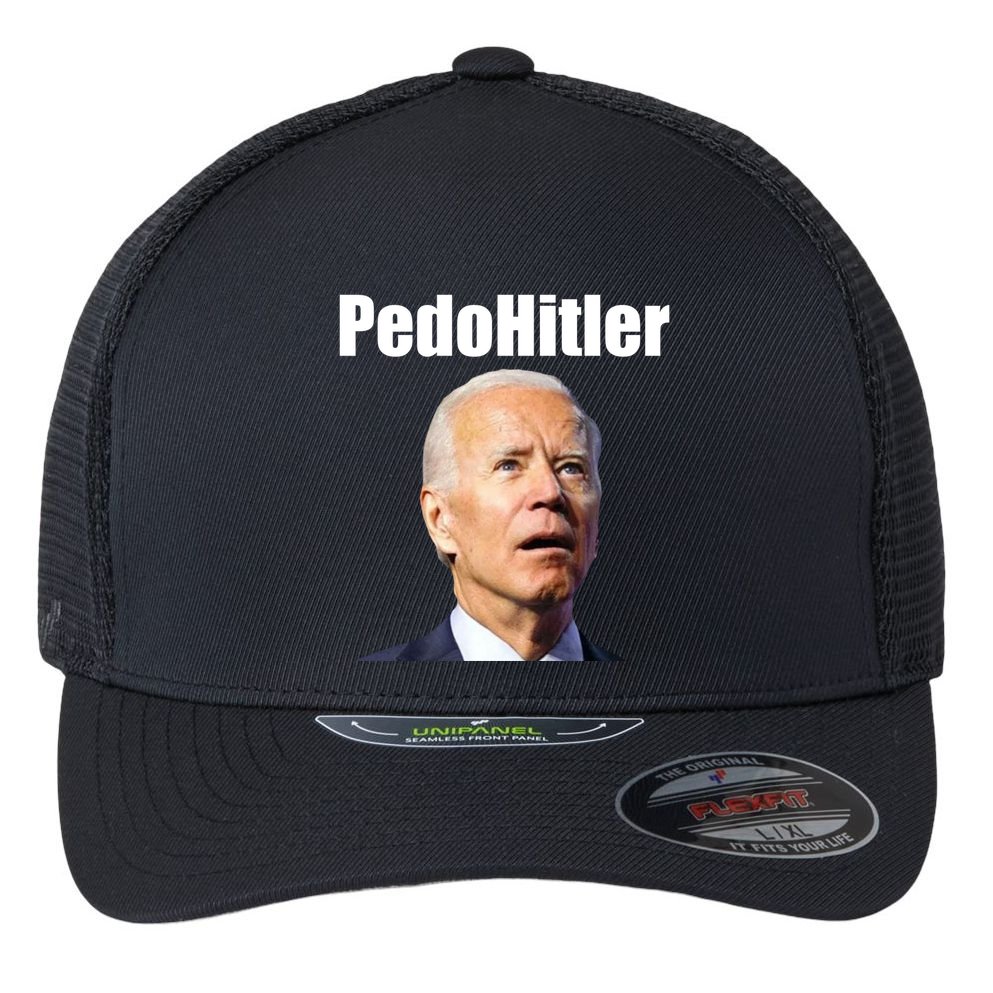 PedoHitler Flexfit Unipanel Trucker Cap