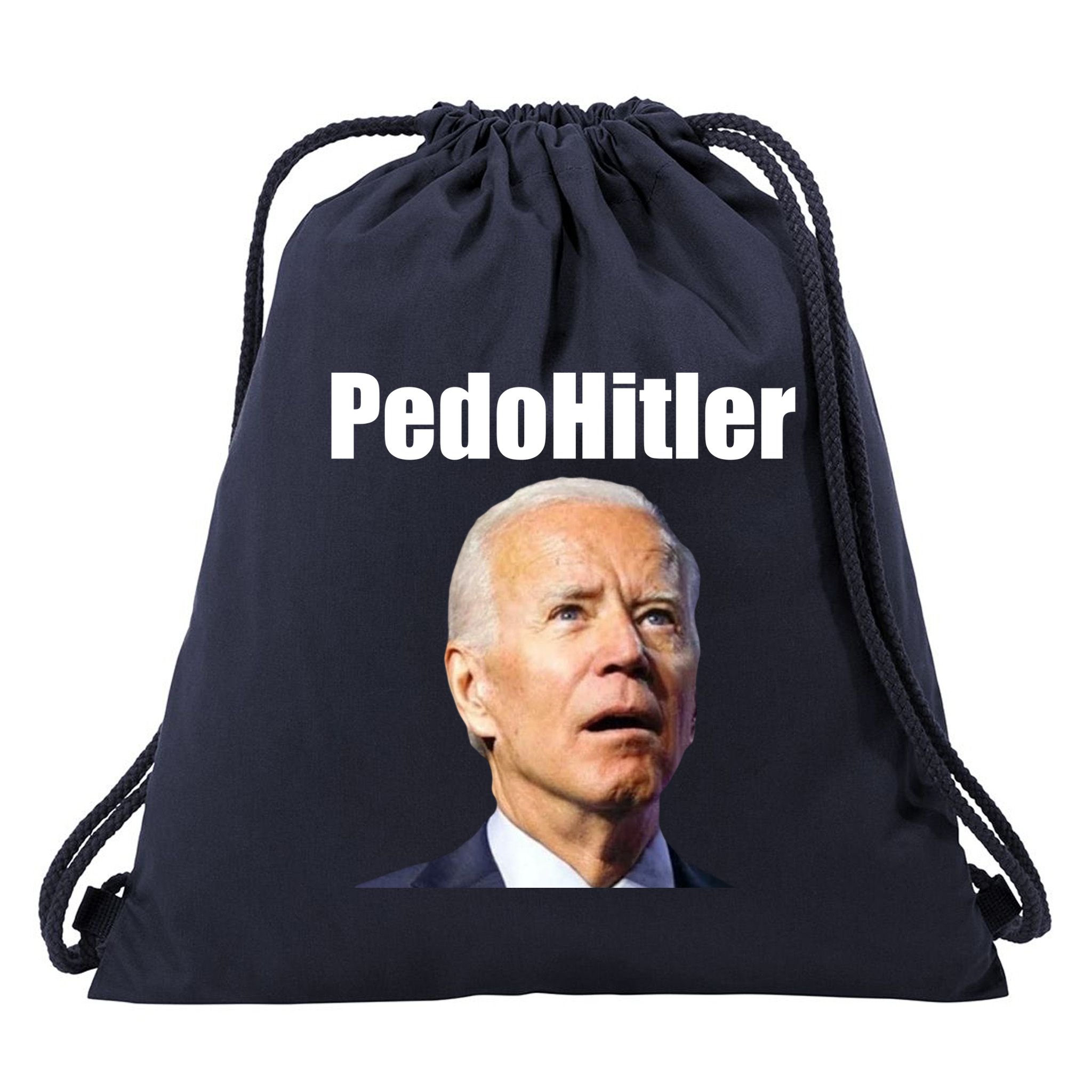 PedoHitler Drawstring Bag