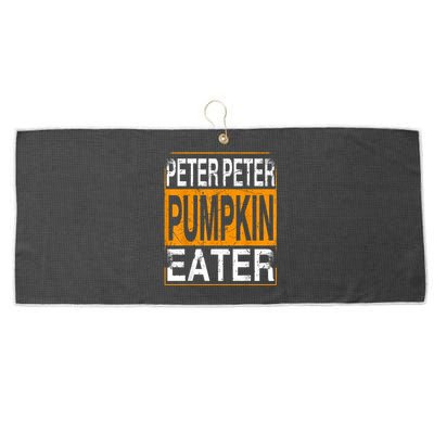 Peter Pumpkin Eater Halloween Funny Distressed Large Microfiber Waffle Golf Towel