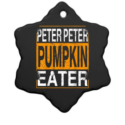 Peter Pumpkin Eater Halloween Funny Distressed Ceramic Star Ornament