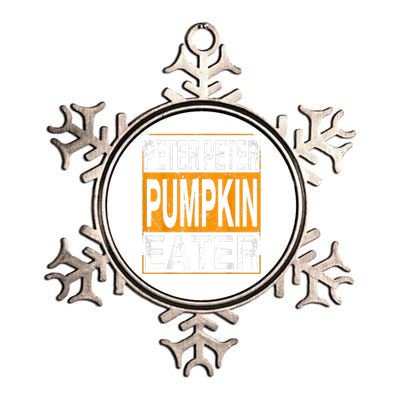 Peter Pumpkin Eater Halloween Funny Distressed Metallic Star Ornament