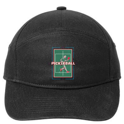Pickleball Player Evolution Funny Pickleball Funny Gift 7-Panel Snapback Hat