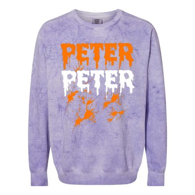 Peter Pumpkin Eater Halloween Costume Couple Colorblast Crewneck Sweatshirt