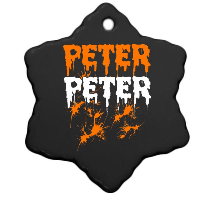 Peter Pumpkin Eater Halloween Costume Couple Ceramic Star Ornament