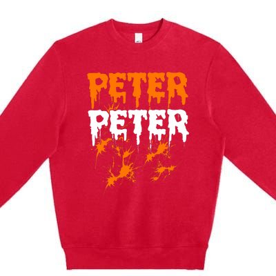 Peter Pumpkin Eater Halloween Costume Couple Premium Crewneck Sweatshirt