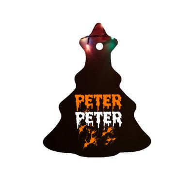 Peter Pumpkin Eater Halloween Costume Couple Ceramic Tree Ornament