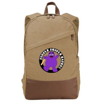 Purple People Eaters Softball Team Denver Church Merch Cotton Canvas Backpack