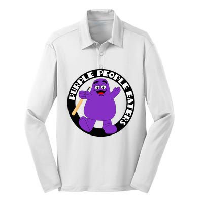 Purple People Eaters Softball Team Denver Church Merch Silk Touch Performance Long Sleeve Polo