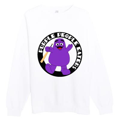 Purple People Eaters Softball Team Denver Church Merch Premium Crewneck Sweatshirt