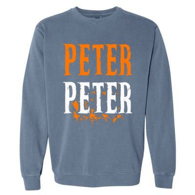 Peter Pumpkin Eater Costume Halloween Splash Garment-Dyed Sweatshirt