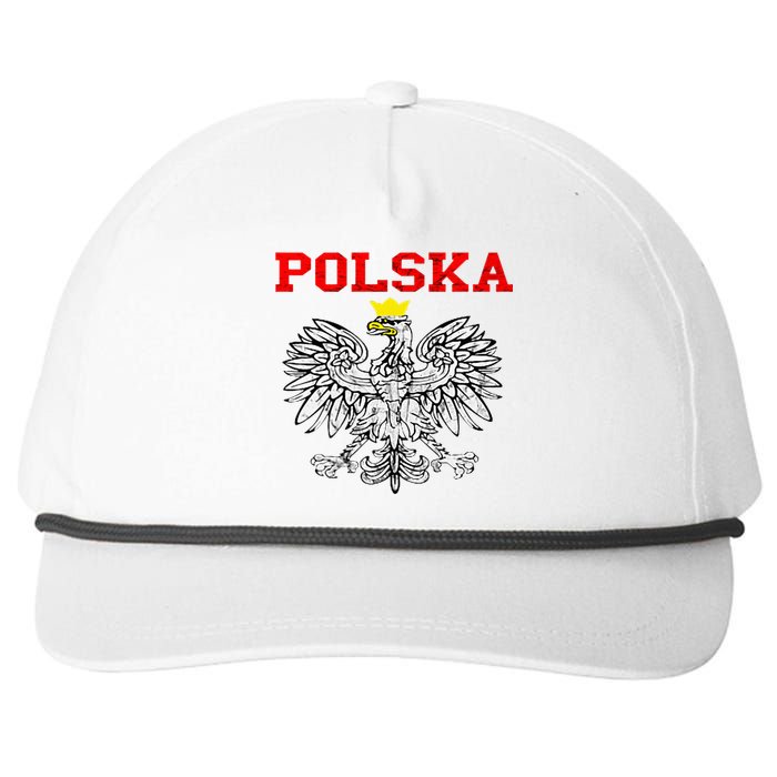 Polska Polish Eagle Poland Flag Polish Pride Polska Poland Snapback Five-Panel Rope Hat