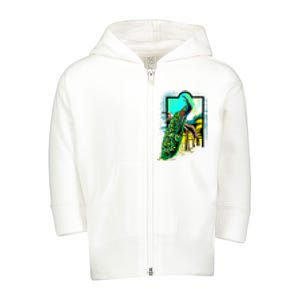 Peacock Toddler Zip Fleece Hoodie