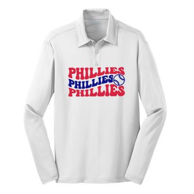 Philadelphia Phillies Est 1883 Baseball Lover Trending For Baseball Lover Silk Touch Performance Long Sleeve Polo