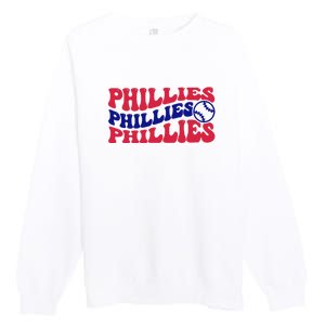 Philadelphia Phillies Est 1883 Baseball Lover Trending For Baseball Lover Premium Crewneck Sweatshirt