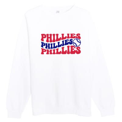 Philadelphia Phillies Est 1883 Baseball Lover Trending For Baseball Lover Premium Crewneck Sweatshirt