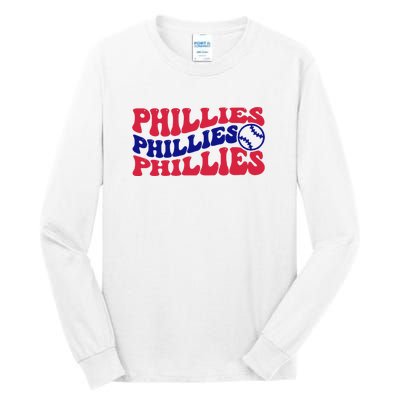 Philadelphia Phillies Est 1883 Baseball Lover Trending For Baseball Lover Tall Long Sleeve T-Shirt