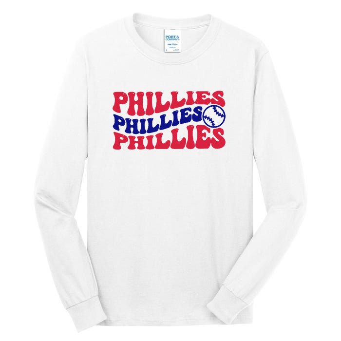 Philadelphia Phillies Est 1883 Baseball Lover Trending For Baseball Lover Tall Long Sleeve T-Shirt