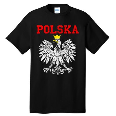 Polska Poland Eagle Poland Heritage Polish Pride Roots Tall T-Shirt