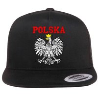 Polska Poland Eagle Poland Heritage Polish Pride Roots Flat Bill Trucker Hat