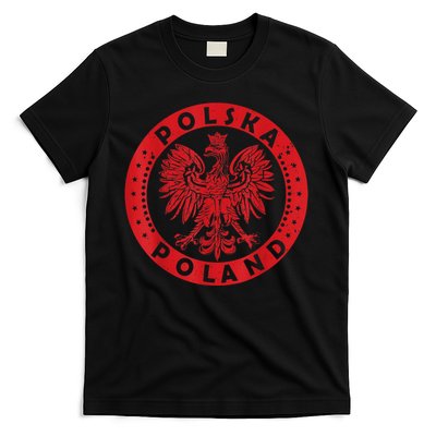 Polska Polish Eagle Vintage Distressed Poland Coat Of Arms T-Shirt