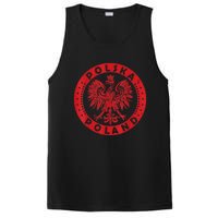 Polska Polish Eagle Vintage Distressed Poland Coat Of Arms PosiCharge Competitor Tank