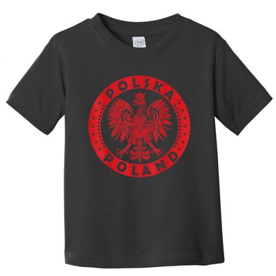 Polska Polish Eagle Vintage Distressed Poland Coat Of Arms Toddler T-Shirt