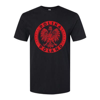 Polska Polish Eagle Vintage Distressed Poland Coat Of Arms Softstyle CVC T-Shirt