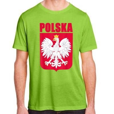 Polska Poland Eagle Polish Soccer Team Flag Jersey Fans Adult ChromaSoft Performance T-Shirt