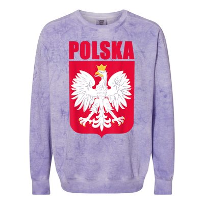 Polska Poland Eagle Polish Soccer Team Flag Jersey Fans Colorblast Crewneck Sweatshirt