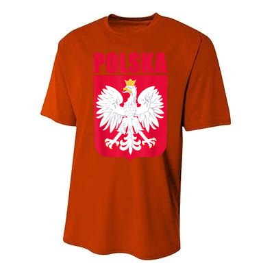 Polska Poland Eagle Polish Soccer Team Flag Jersey Fans Performance Sprint T-Shirt