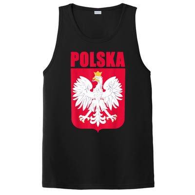 Polska Poland Eagle Polish Soccer Team Flag Jersey Fans PosiCharge Competitor Tank