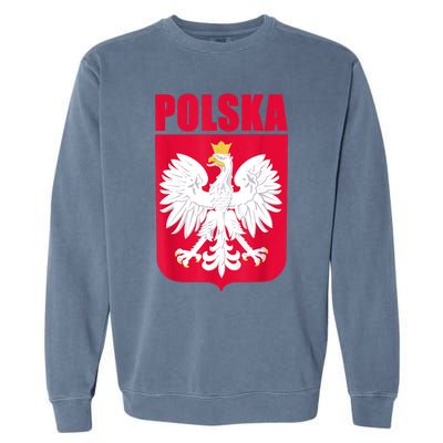 Polska Poland Eagle Polish Soccer Team Flag Jersey Fans Garment-Dyed Sweatshirt