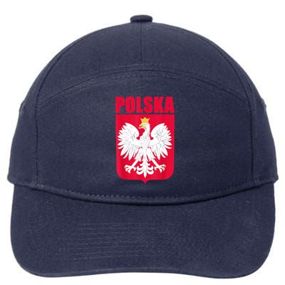 Polska Poland Eagle Polish Soccer Team Flag Jersey Fans 7-Panel Snapback Hat