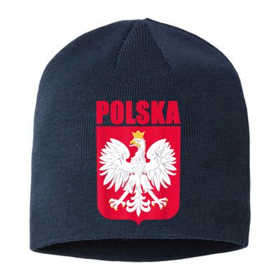 Polska Poland Eagle Polish Soccer Team Flag Jersey Fans Sustainable Beanie