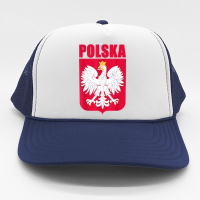 Polska Poland Eagle Polish Soccer Team Flag Jersey Fans Trucker Hat