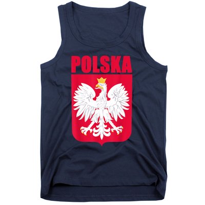 Polska Poland Eagle Polish Soccer Team Flag Jersey Fans Tank Top