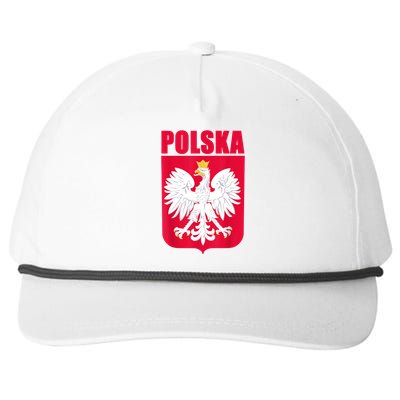 Polska Poland Eagle Polish Soccer Team Flag Jersey Fans Snapback Five-Panel Rope Hat