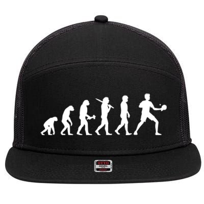 Ping Pong Evolution Table Tennis Meaningful Gift 7 Panel Mesh Trucker Snapback Hat