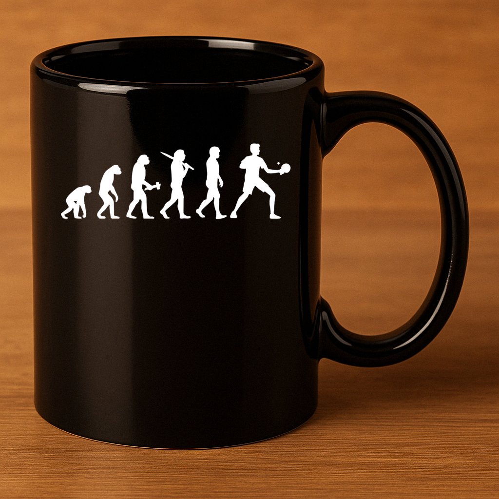 Ping Pong Evolution Table Tennis Meaningful Gift 11oz C Handle Ceramic Mug