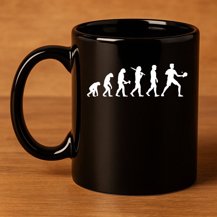 Ping Pong Evolution Table Tennis Meaningful Gift 11oz C Handle Ceramic Mug