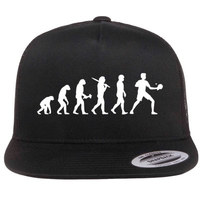 Ping Pong Evolution Table Tennis Meaningful Gift Flat Bill Trucker Hat