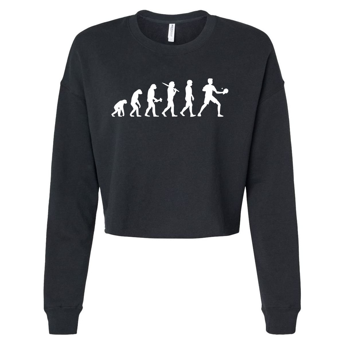 Ping Pong Evolution Table Tennis Meaningful Gift Cropped Pullover Crew