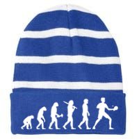 Ping Pong Evolution Table Tennis Meaningful Gift Striped Beanie with Solid Band