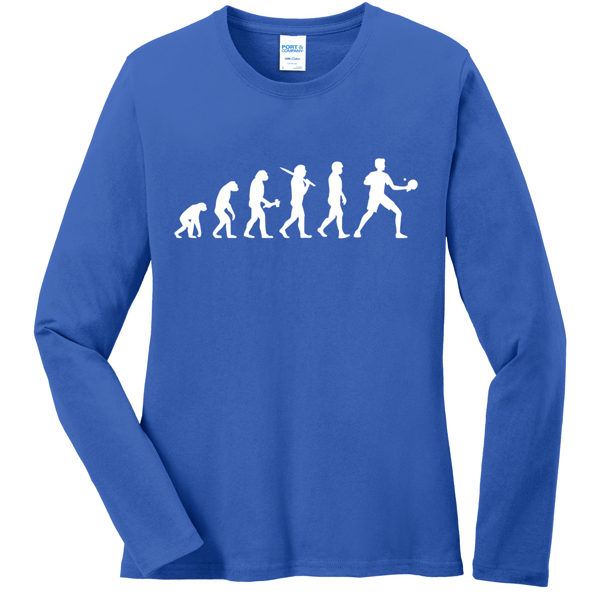 Ping Pong Evolution Table Tennis Meaningful Gift Ladies Long Sleeve Shirt