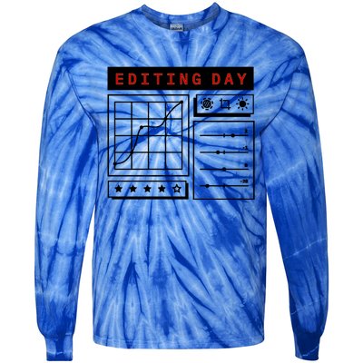 Photographer Photo Editing Day Camera Photography Great Gift Tie-Dye Long Sleeve Shirt