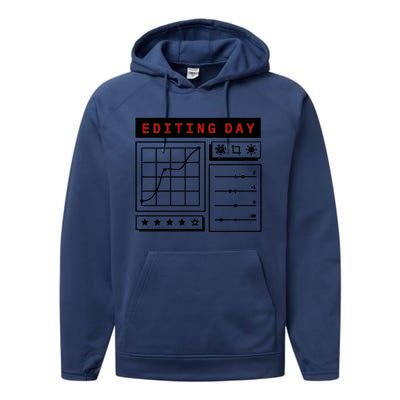 Photographer Photo Editing Day Camera Photography Great Gift Performance Fleece Hoodie