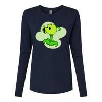 Peashooter Womens Cotton Relaxed Long Sleeve T-Shirt