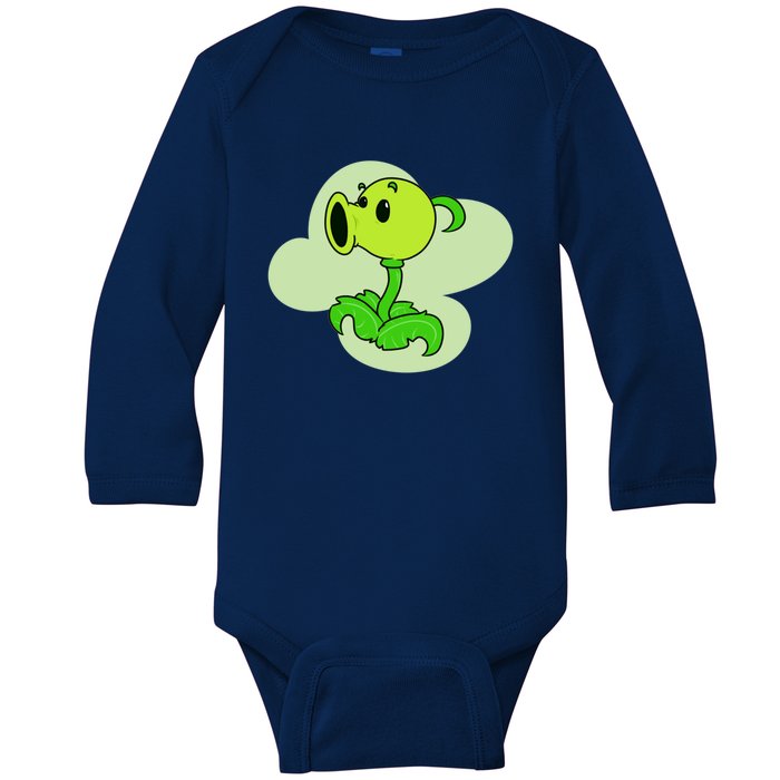 Peashooter Baby Long Sleeve Bodysuit