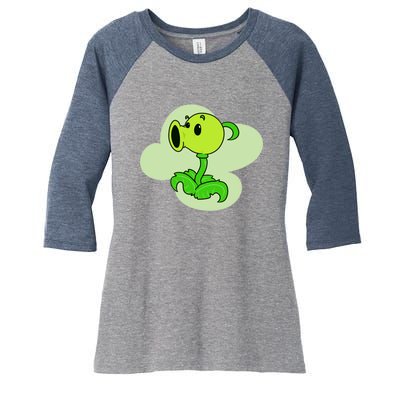 Peashooter Women's Tri-Blend 3/4-Sleeve Raglan Shirt